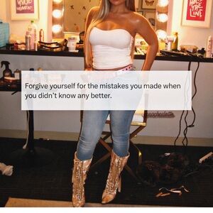 White Tube Top and Light Blue Jeans